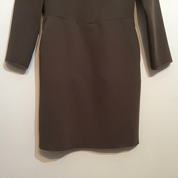 NWOT Aritzia Wilfred Chalet Brown Vilard Long Sleeve Crewneck Round Neck Dress 0 - Picture 8 of 12
